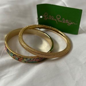 NWT Lilly Pulitzer bangle bracelets gold